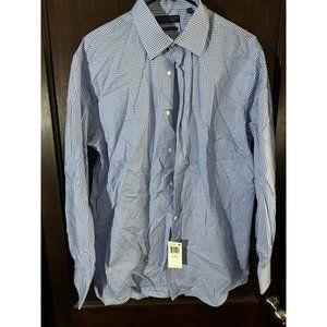 The Men's Store at Bloomingdale's Dress Shirt Men's 16 32-33 Light Blue L/S